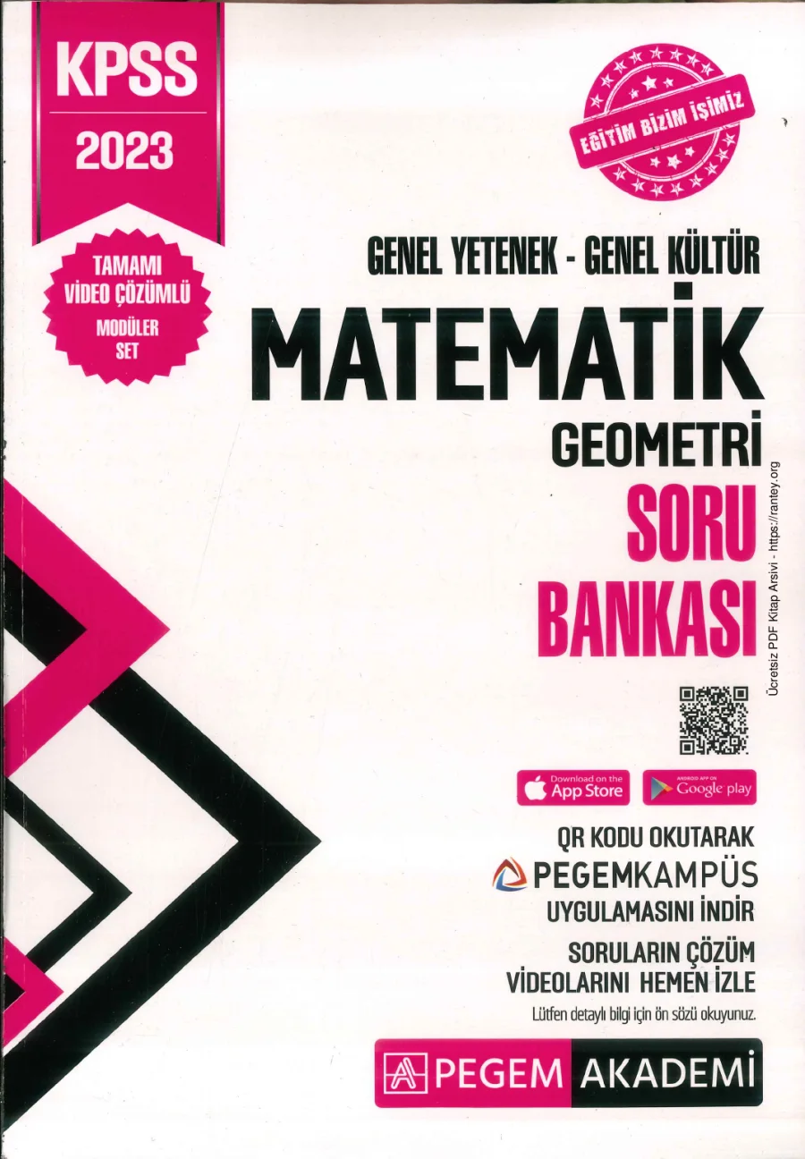 PEGEM MATEMATİK SORU BANKASI 2023 kapak görseli