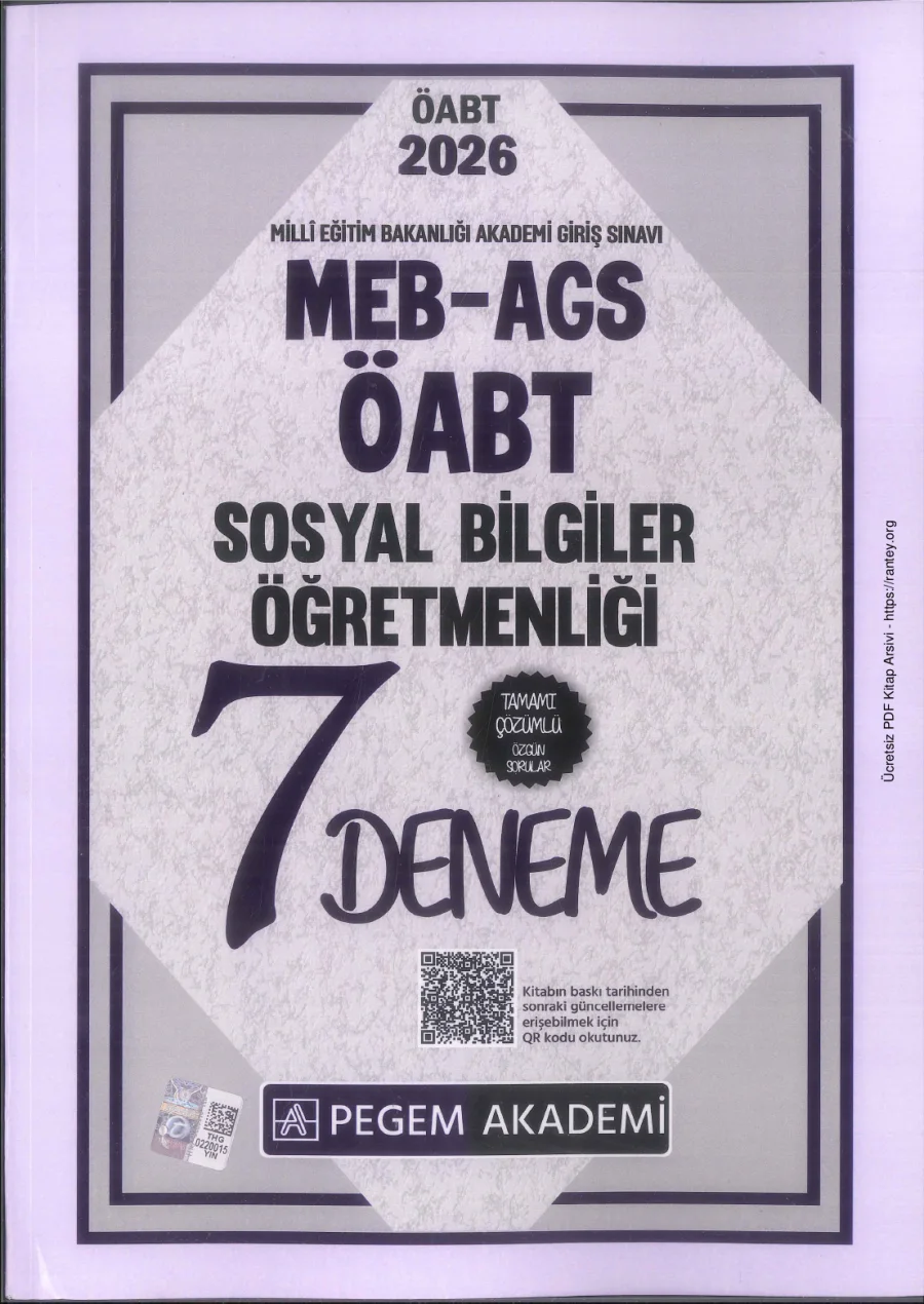 PEGEM ÖABT AGS SOSYAL BİLGİLER 7 DENEME 2026 kapak görseli