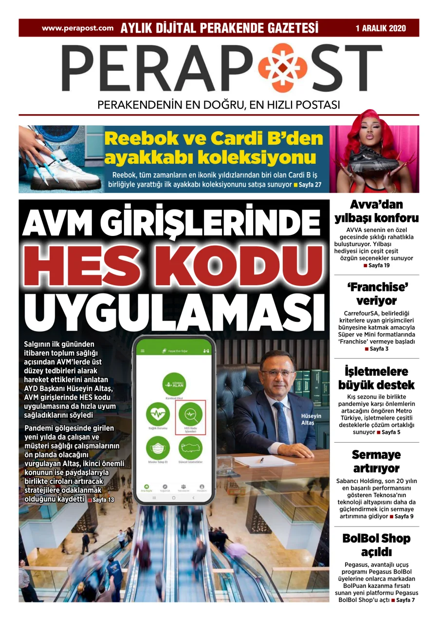 Perapost 1 Aralık 2020 kapak görseli