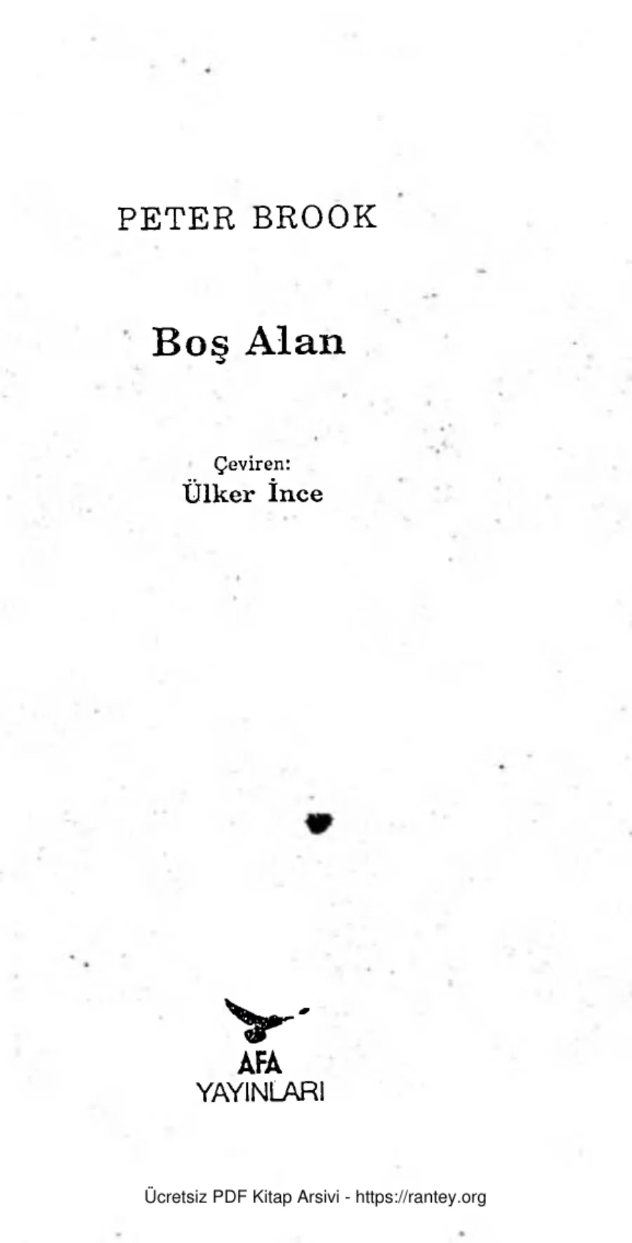 Peter Brook Boş Alan kapak görseli