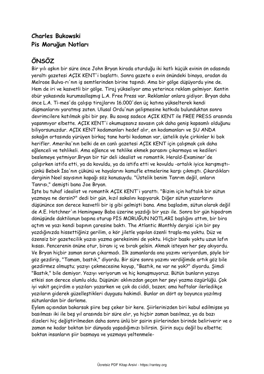 Pis Moruğun Notları kapak görseli