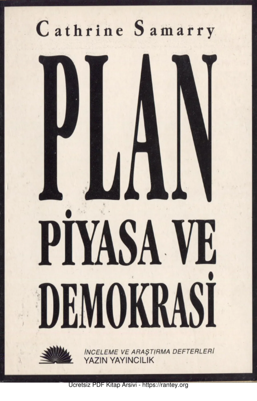 Plan Piyasa ve Demokrasi Yazın Yayınları kapak görseli
