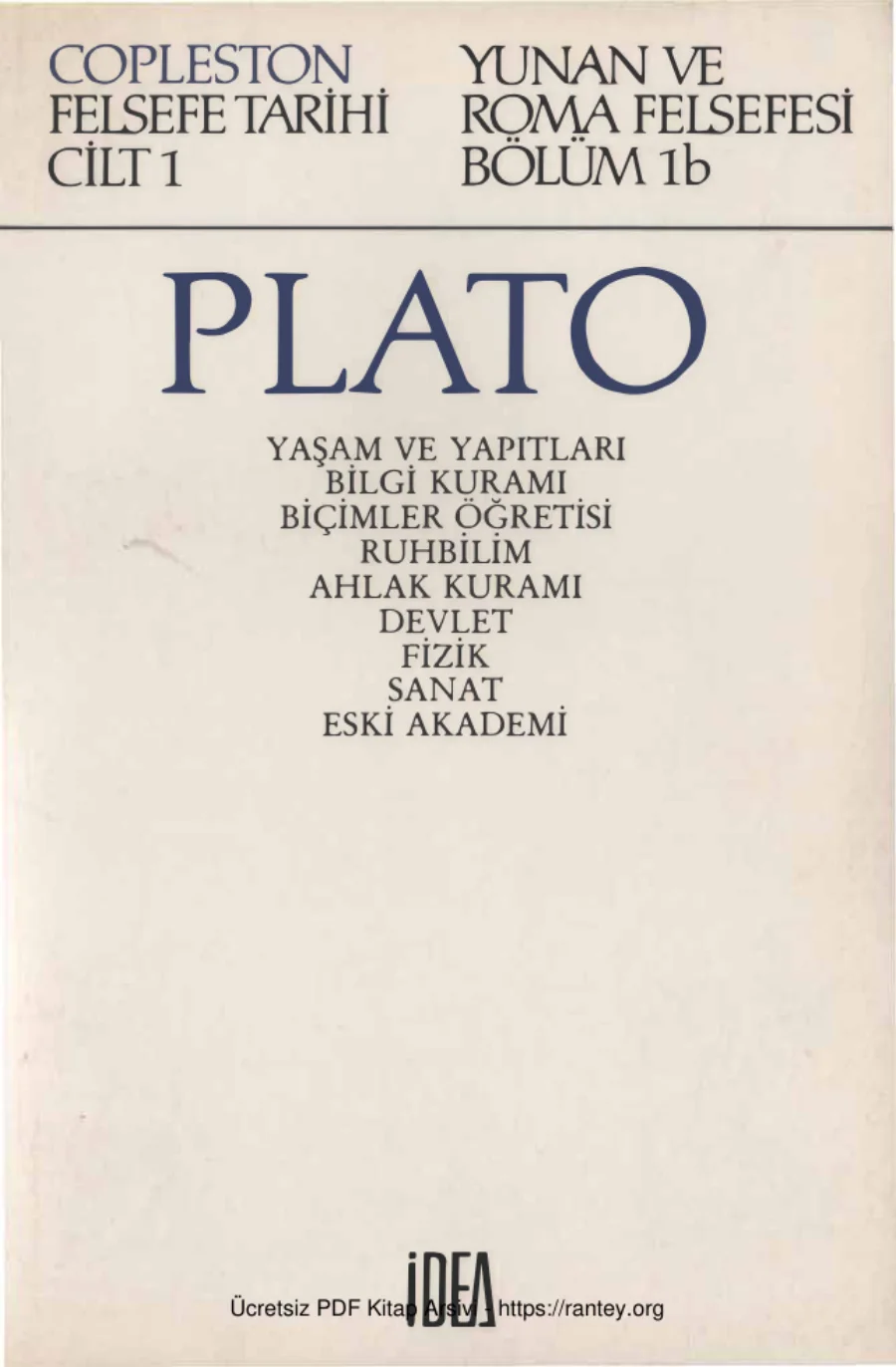 Plato İdea Yayınları kapak görseli