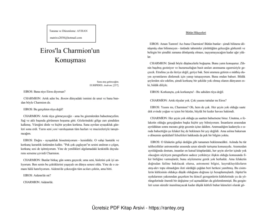 Poe Eirosla Charmionun Konuşmasıel kapak görseli