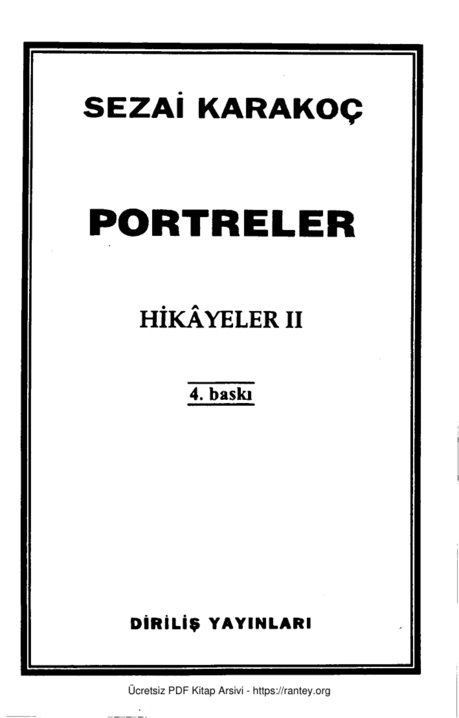 Portreler - Hikayeler II kapak görseli