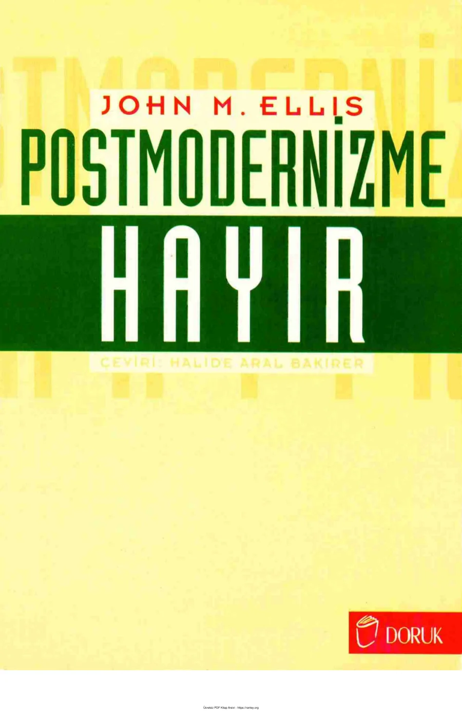 Postmodernizme Hayır kapak görseli