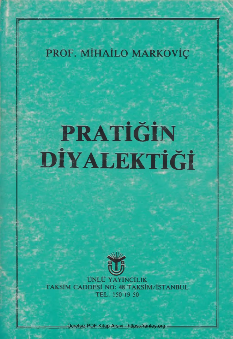 Pratiğin Diyalektiği kapak görseli