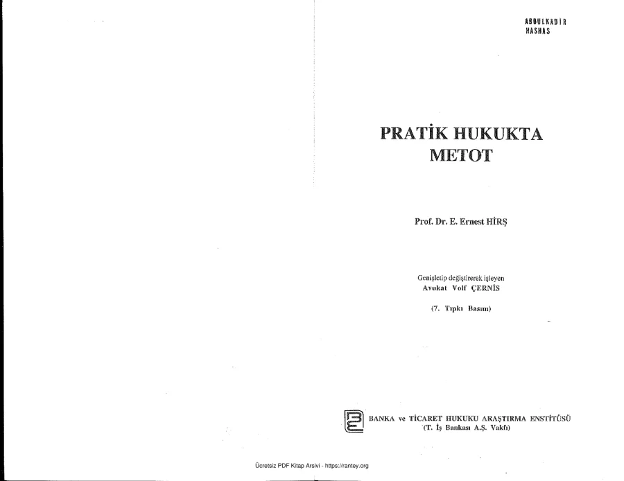 Pratik Hukukta Metot kapak görseli