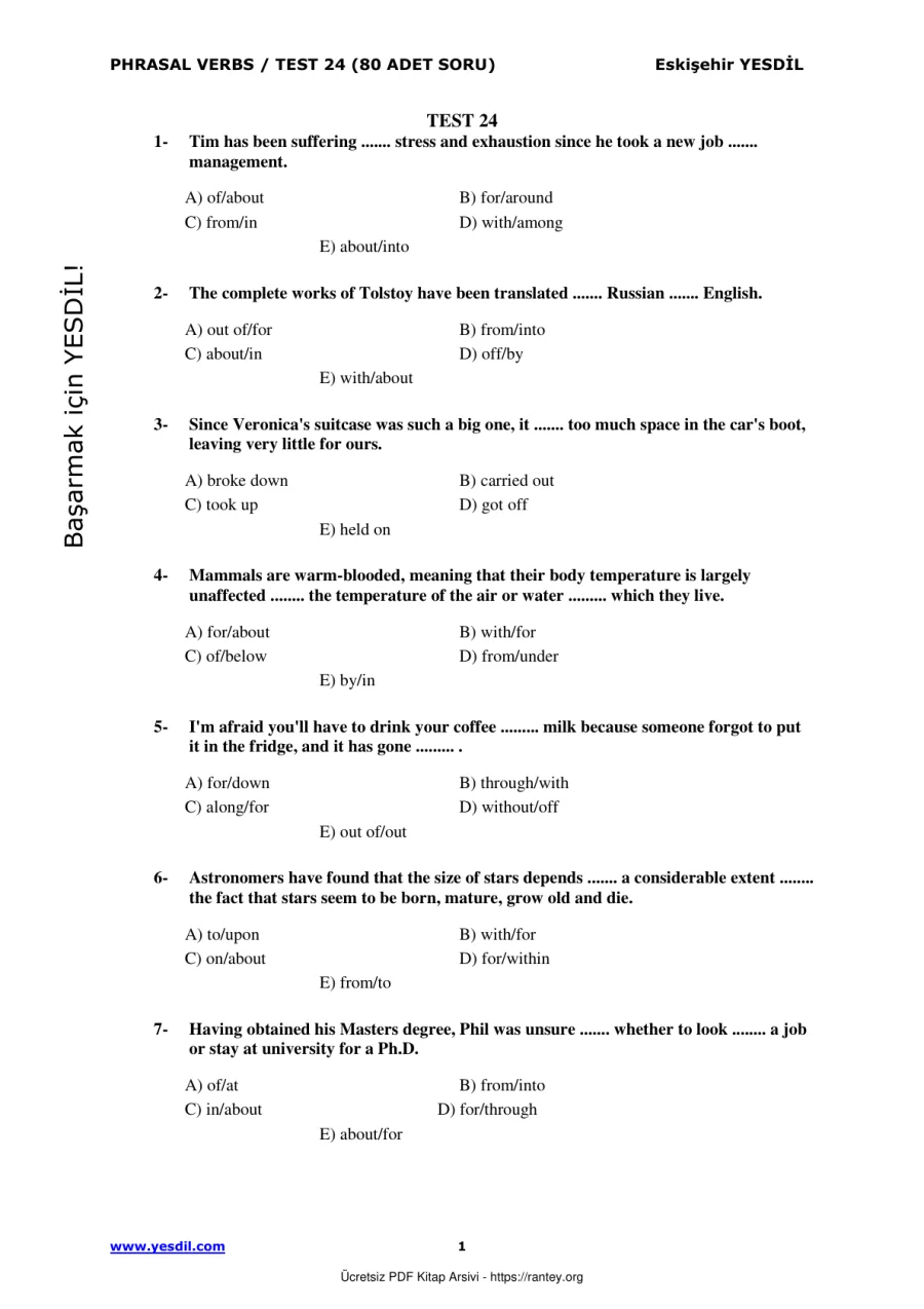 Prepositions TEST24 kapak görseli