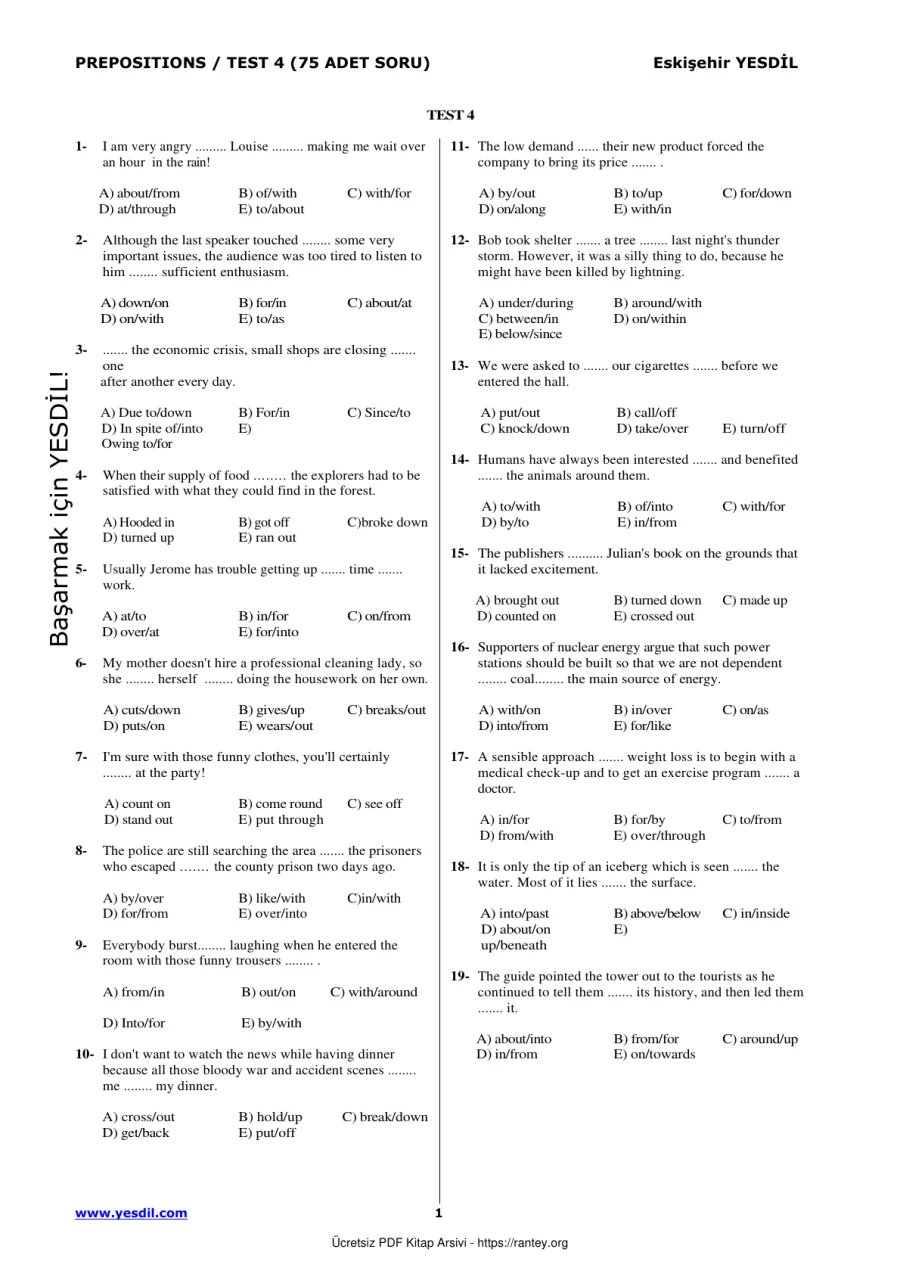 Prepositions TEST4 kapak görseli