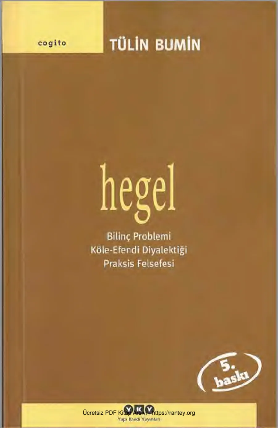 Problemi Köle Efendi Diyalektiği Praksis Felsefesi Tülin Bumin kapak görseli