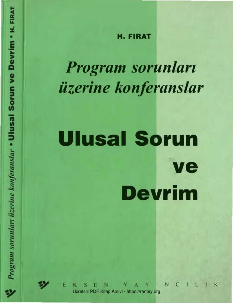 Program Sorunları Üzerine Konferanslar Ulusal Sorun ve Devrim kapak görseli