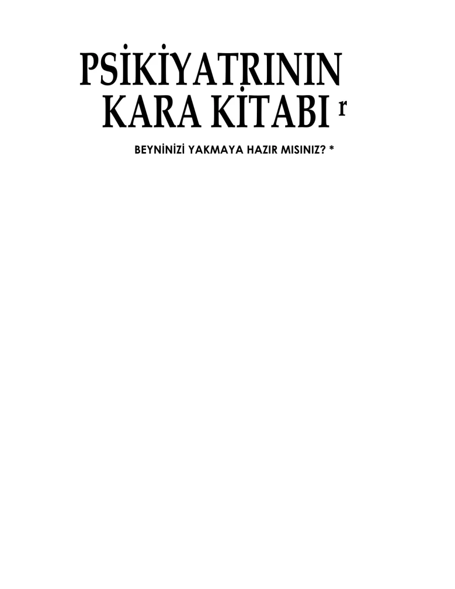 Psikiyatrinin Kara Kitabı PDF kapak görseli
