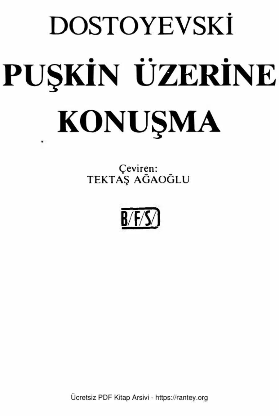 Puşkin Üzerine Konuşma kapak görseli