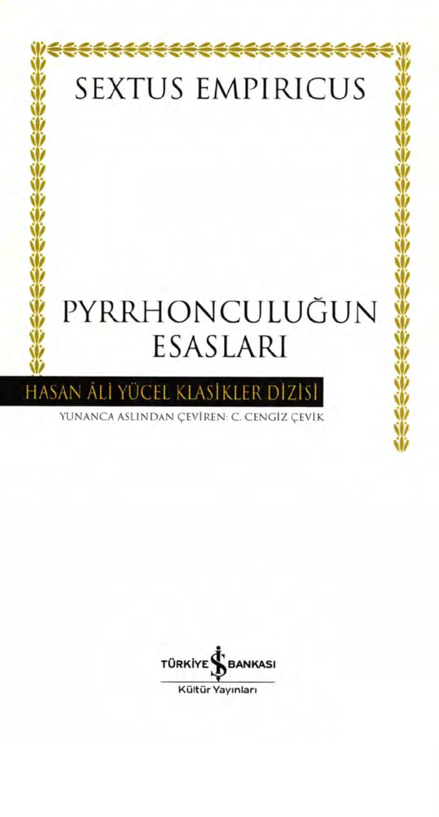 Pyrhonculuğun Esasları kitap kapağı
