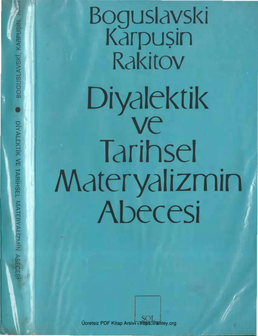 Rakitov Diyalektik ve Tarihsel Materyalizmin Abecesi kapak görseli