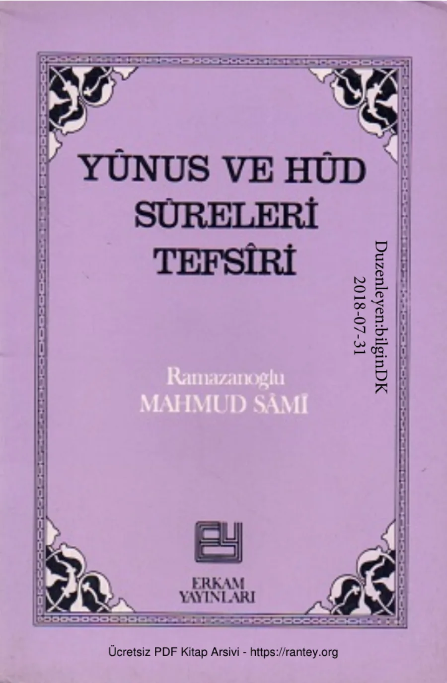 Ramazanoglu Yunus ve Hud Suresi Tefsiri kapak görseli