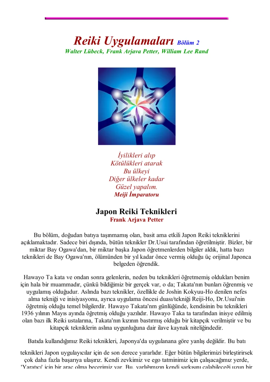 Reiki Uygulama 2 kapak görseli