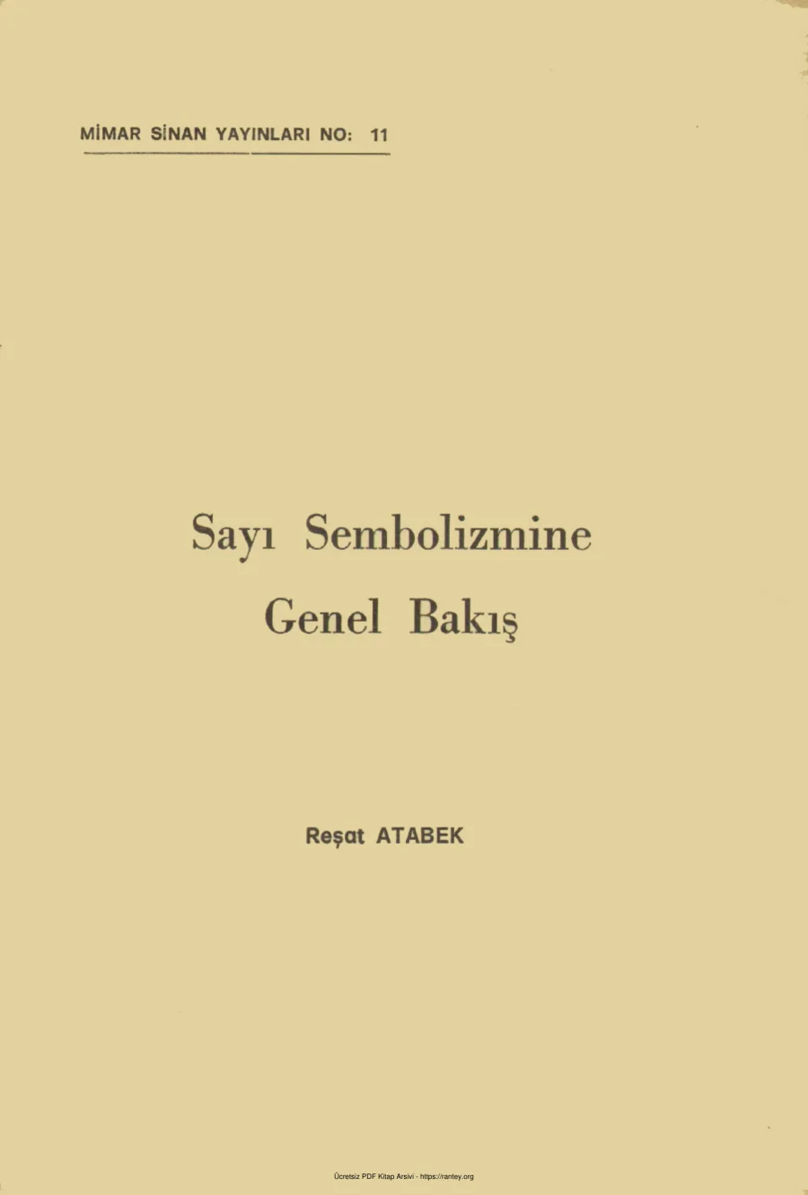 Reşat Atabek Sayı Sembolizmine genel bakış kapak görseli