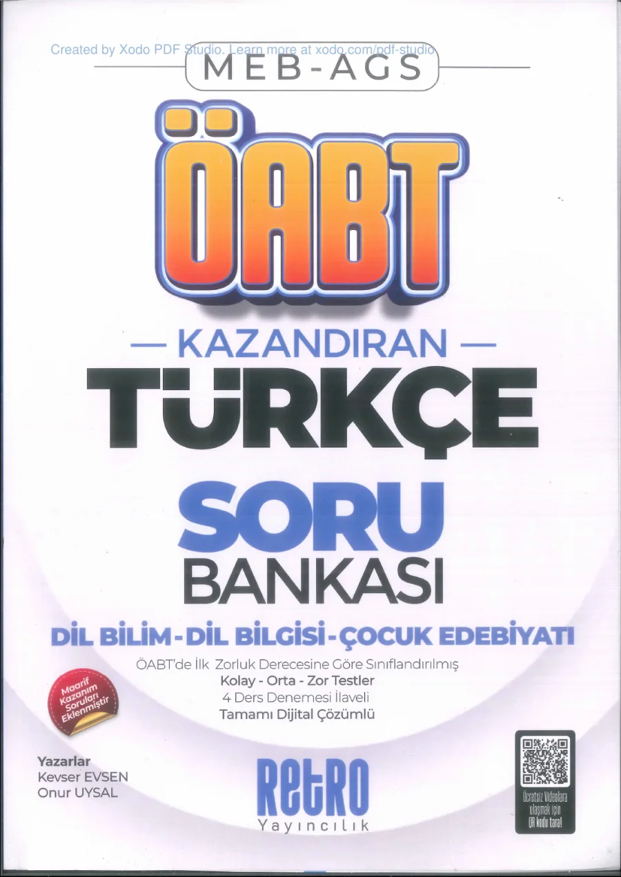 Retro ÖABT Türkçe Dilbilim Dilbilgisi Çocuk Edebiyatı Soru Bankası kapak görseli