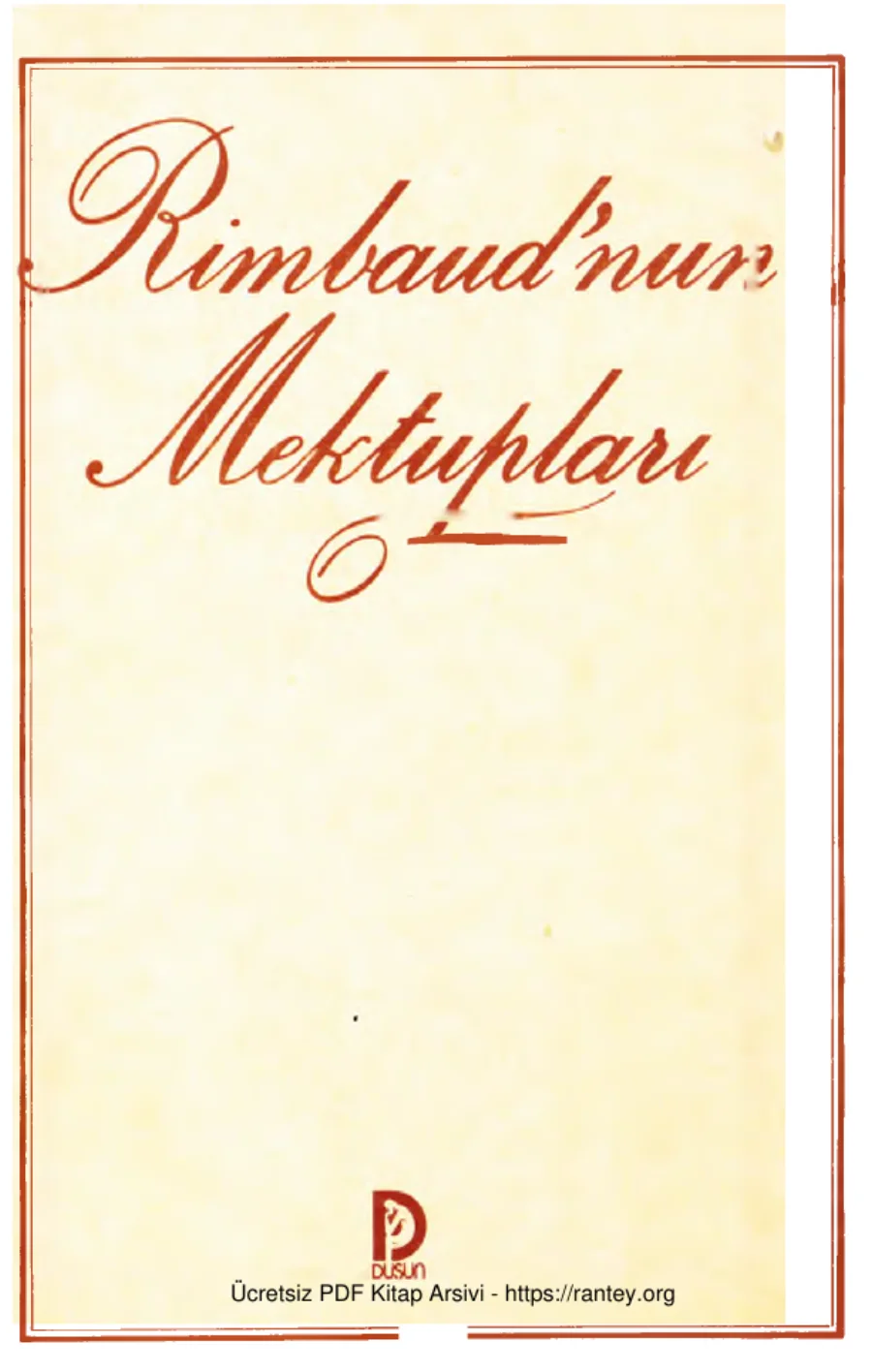 Rimbaud'nun Mektupları kitap kapağı