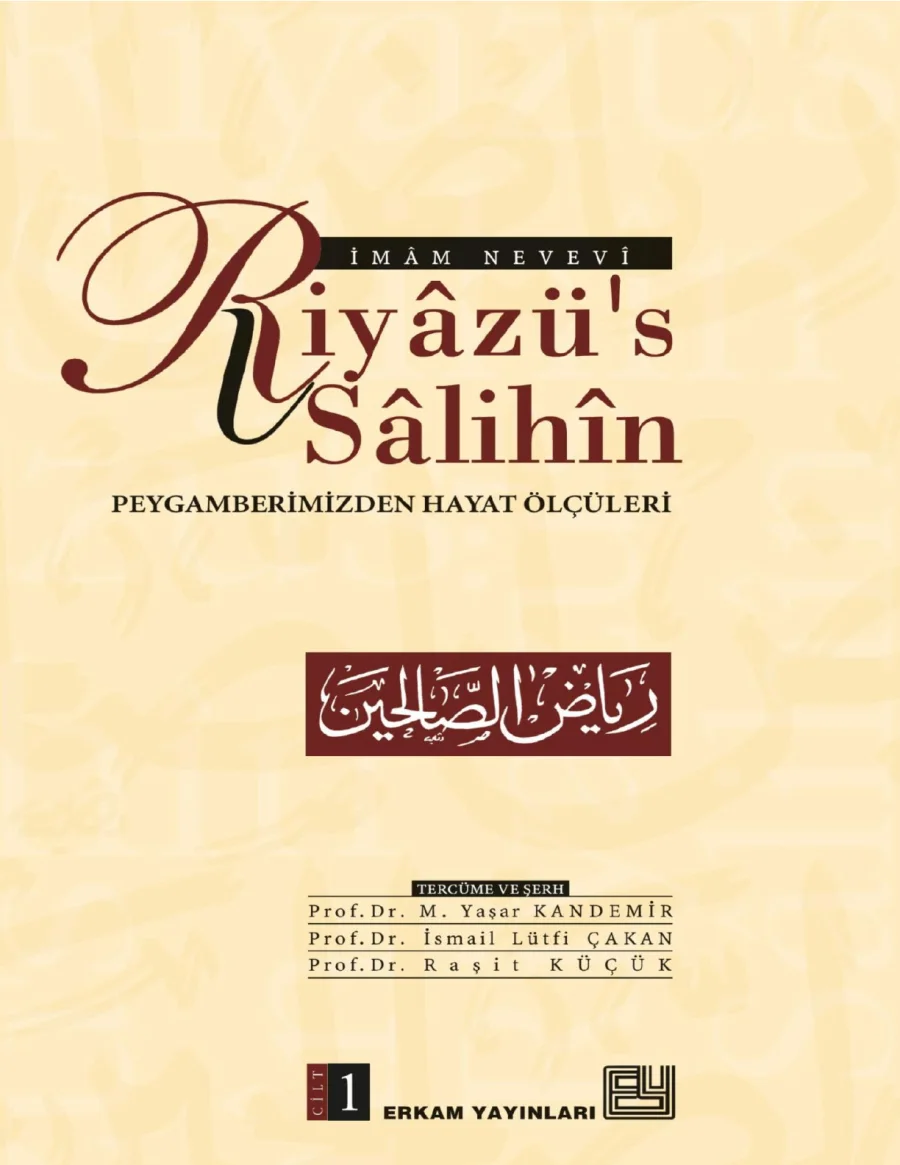 Riyâzü's-Sâlihîn Cilt 1 kitap kapağı