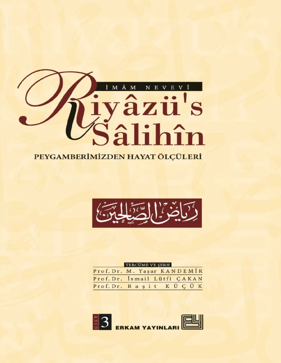 Riyâzü's-Sâlihîn Cilt 3 kitap kapağı