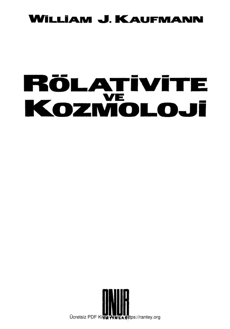 Rölativite ve Kozmoloji kapak görseli
