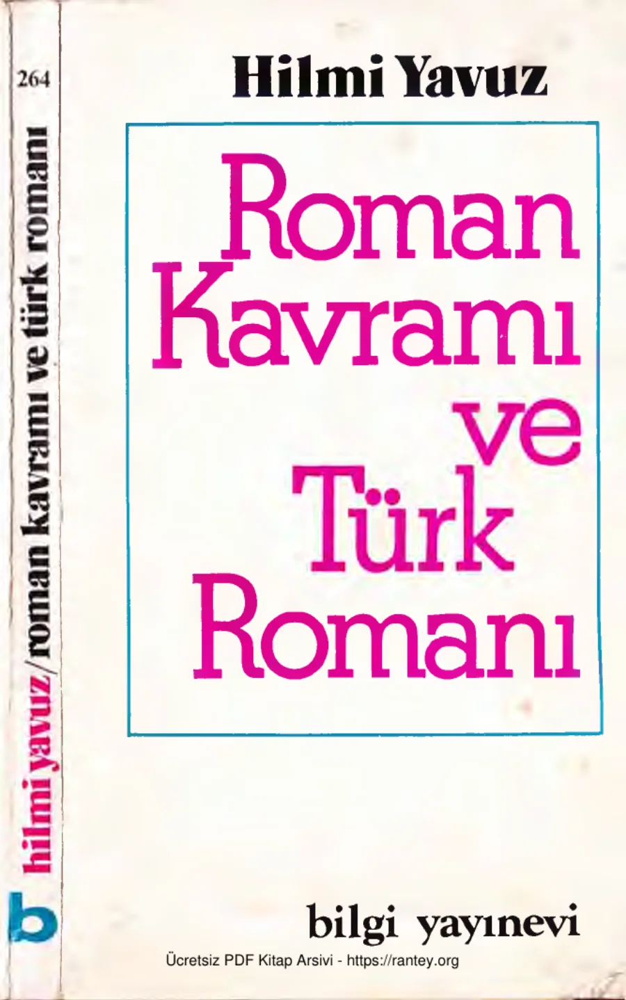 Roman Kavramı ve Türk Romanı kapak görseli
