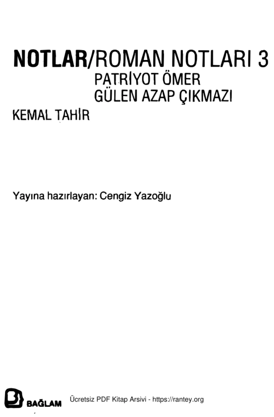 Roman Notları 3 Patriyot Ömer Gülen Azap Çıkmazı kapak görseli