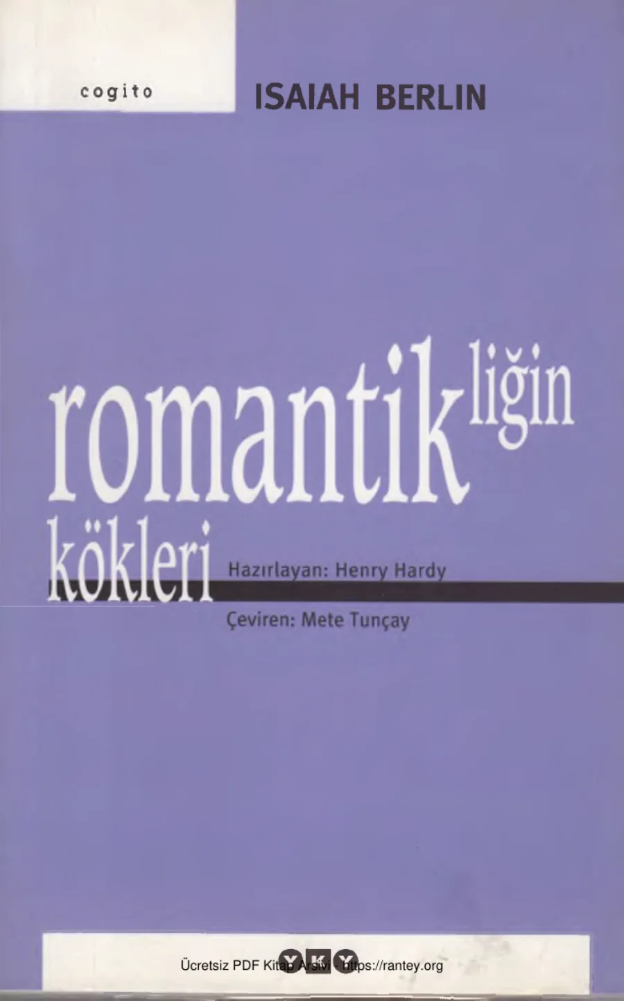 Romantikliğin Kökleri YKY Cogito kapak görseli