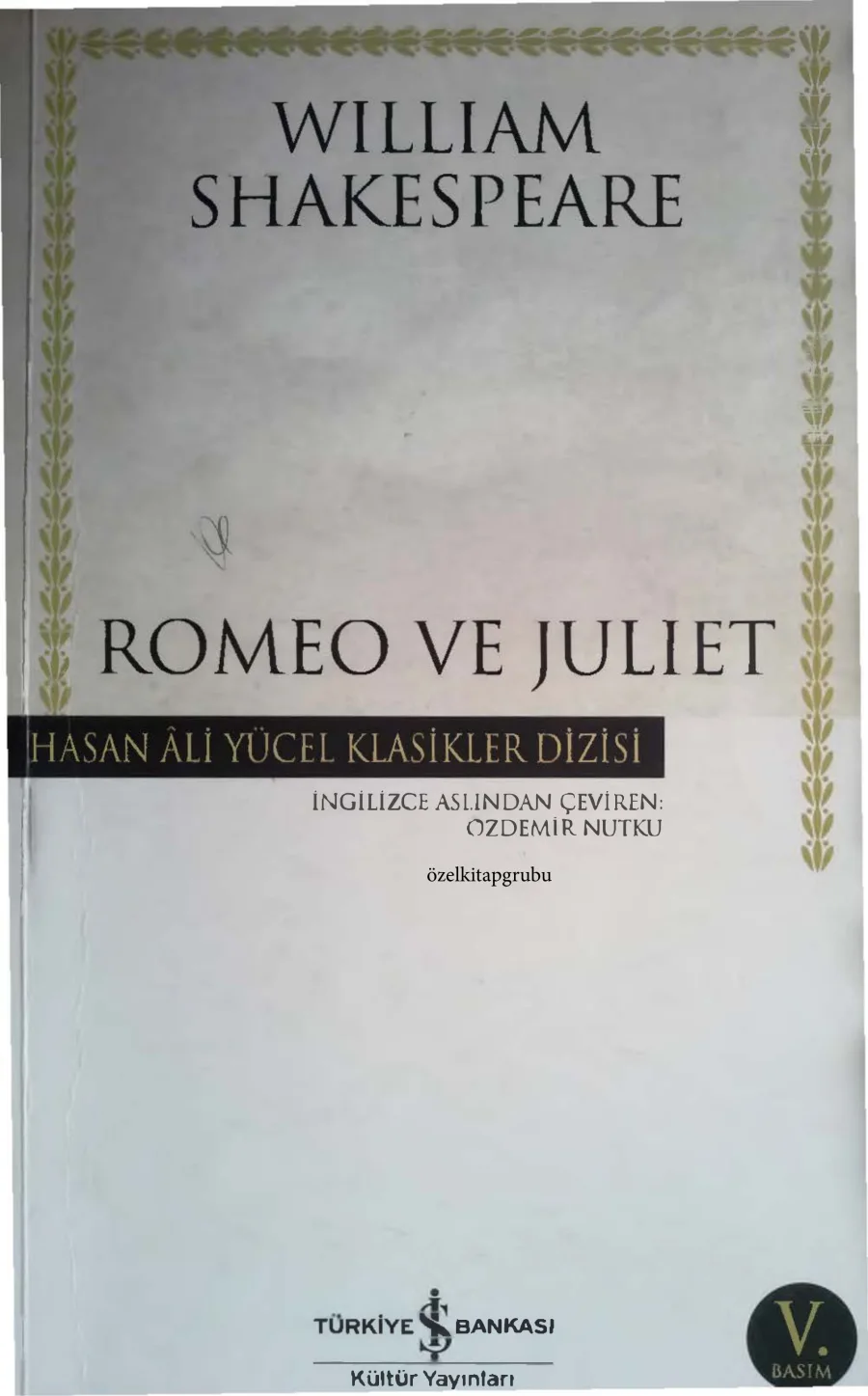 Romeo ve Juliet kapak görseli