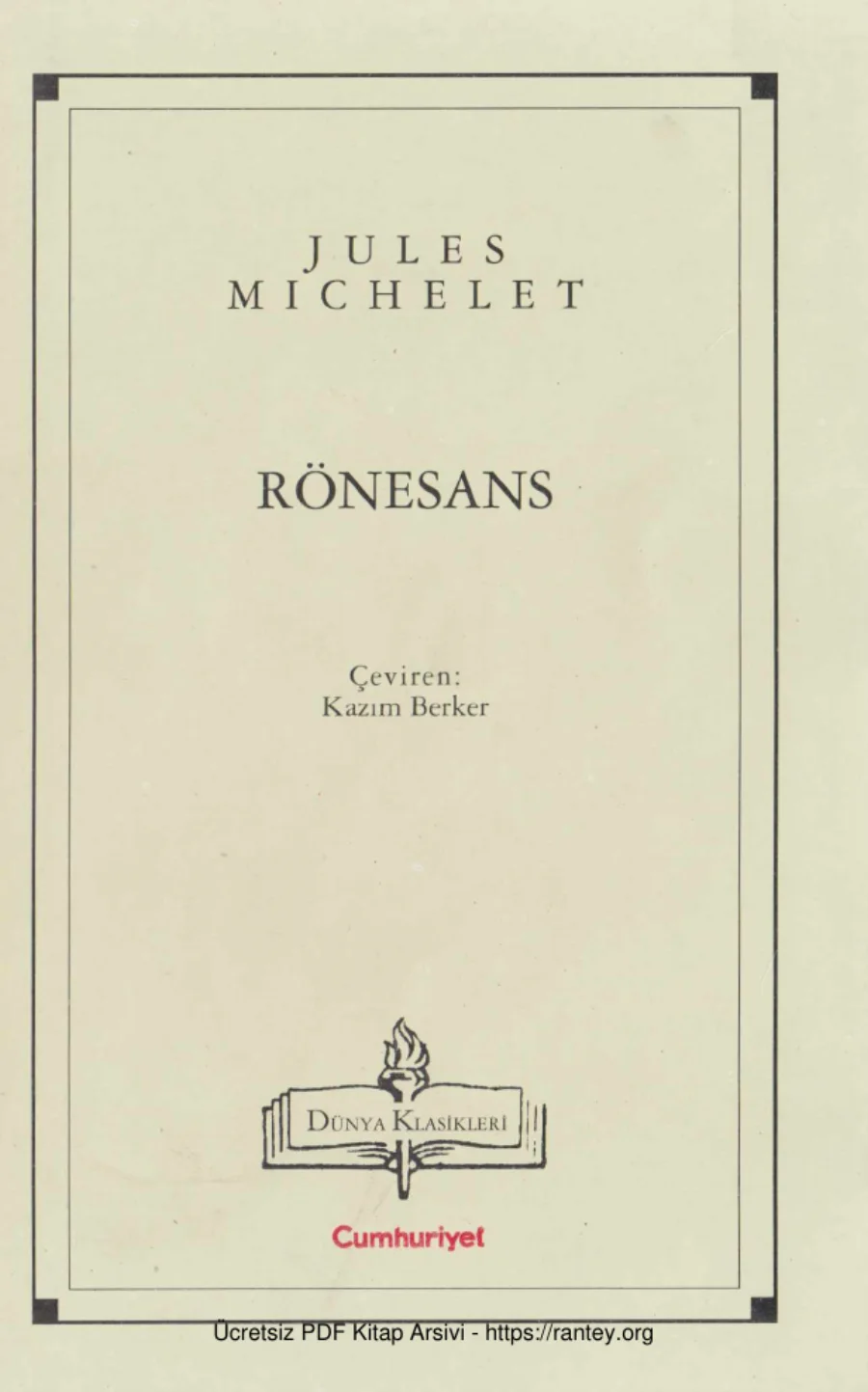Rönesans kapak görseli