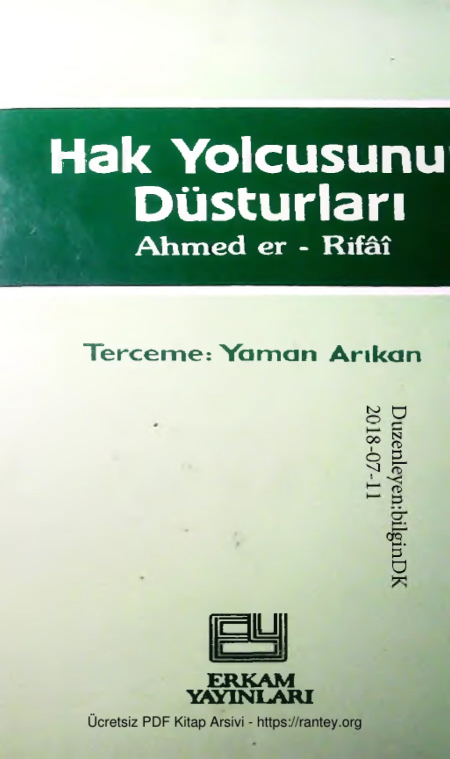 Rufai Hak Yolcusunun Dusturlari kapak görseli