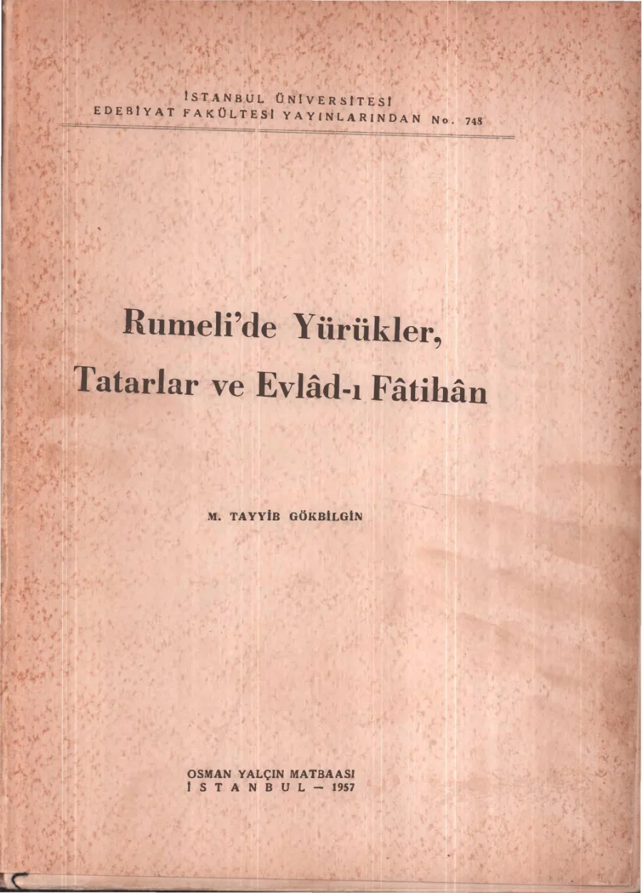 Rumelide Yürükler Tatarlar ve Evlad ı Fatihan kitap kapağı