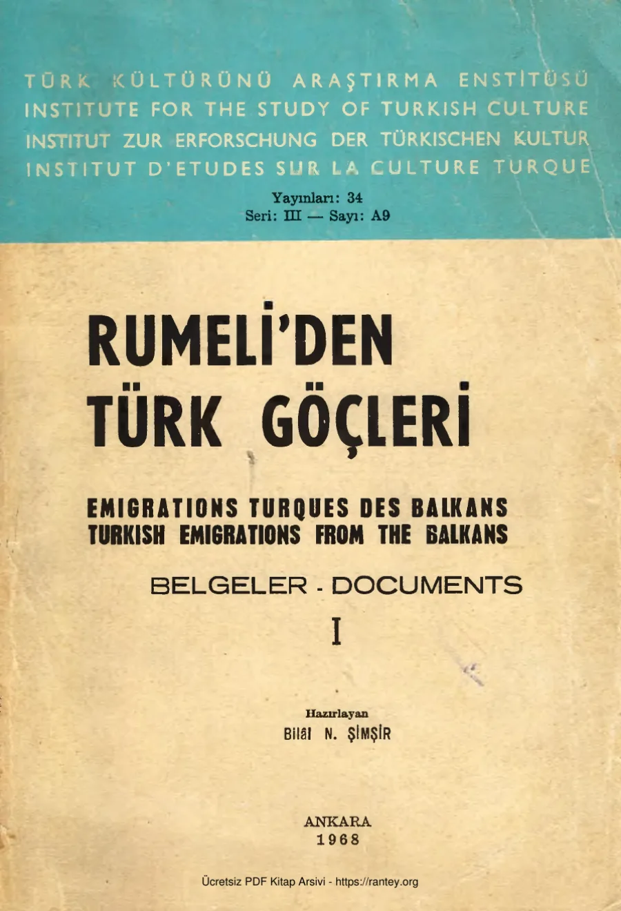 Rumeliden Türk Göçleri Belgeler 1 1877 1878 kapak görseli