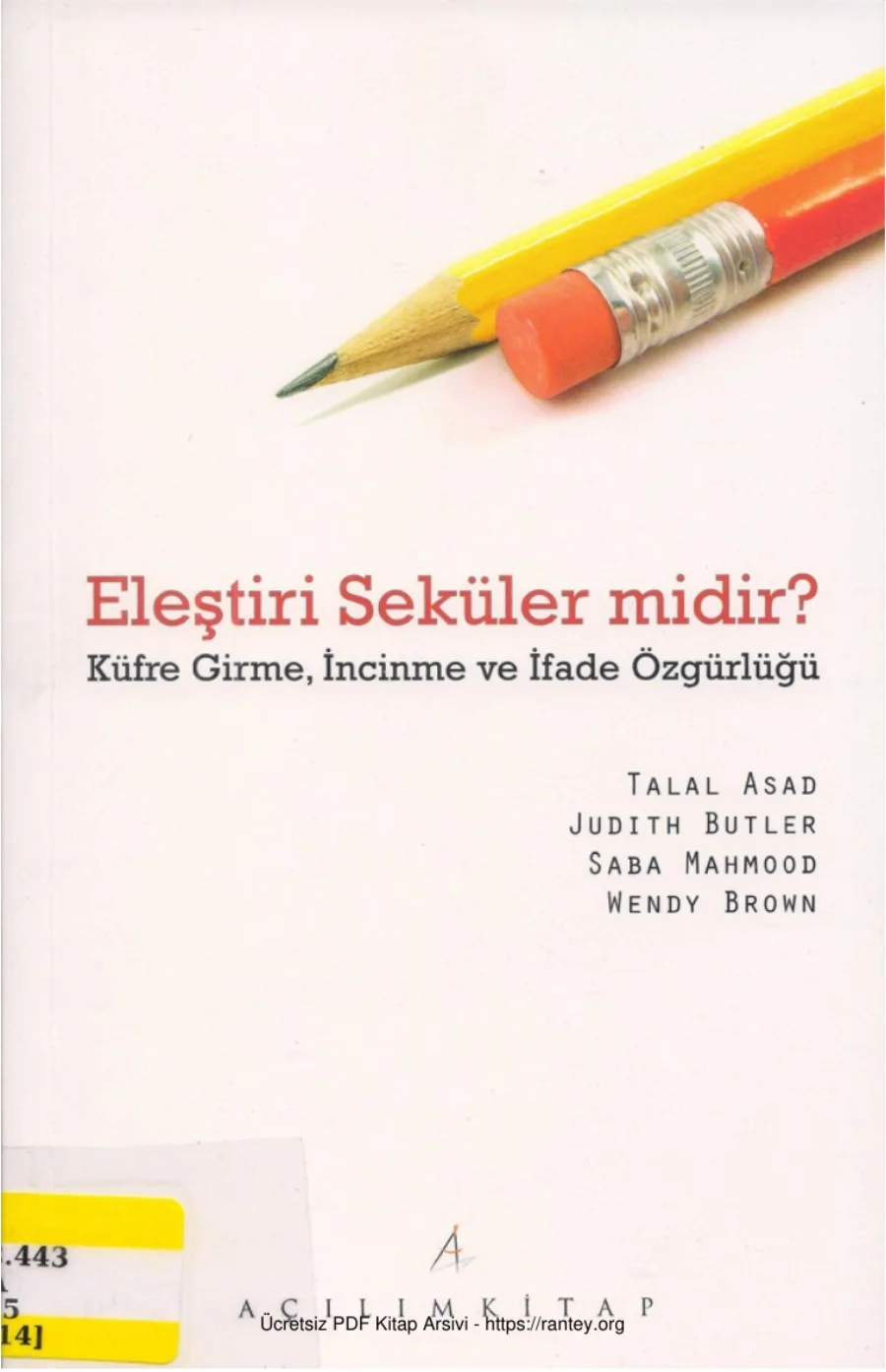 Saba Mahmood Wendy Brown Eleştiri Seküler midir kapak görseli