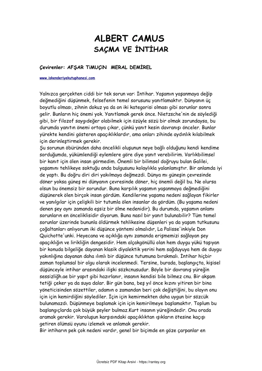 Saçma ve İntihar kapak görseli