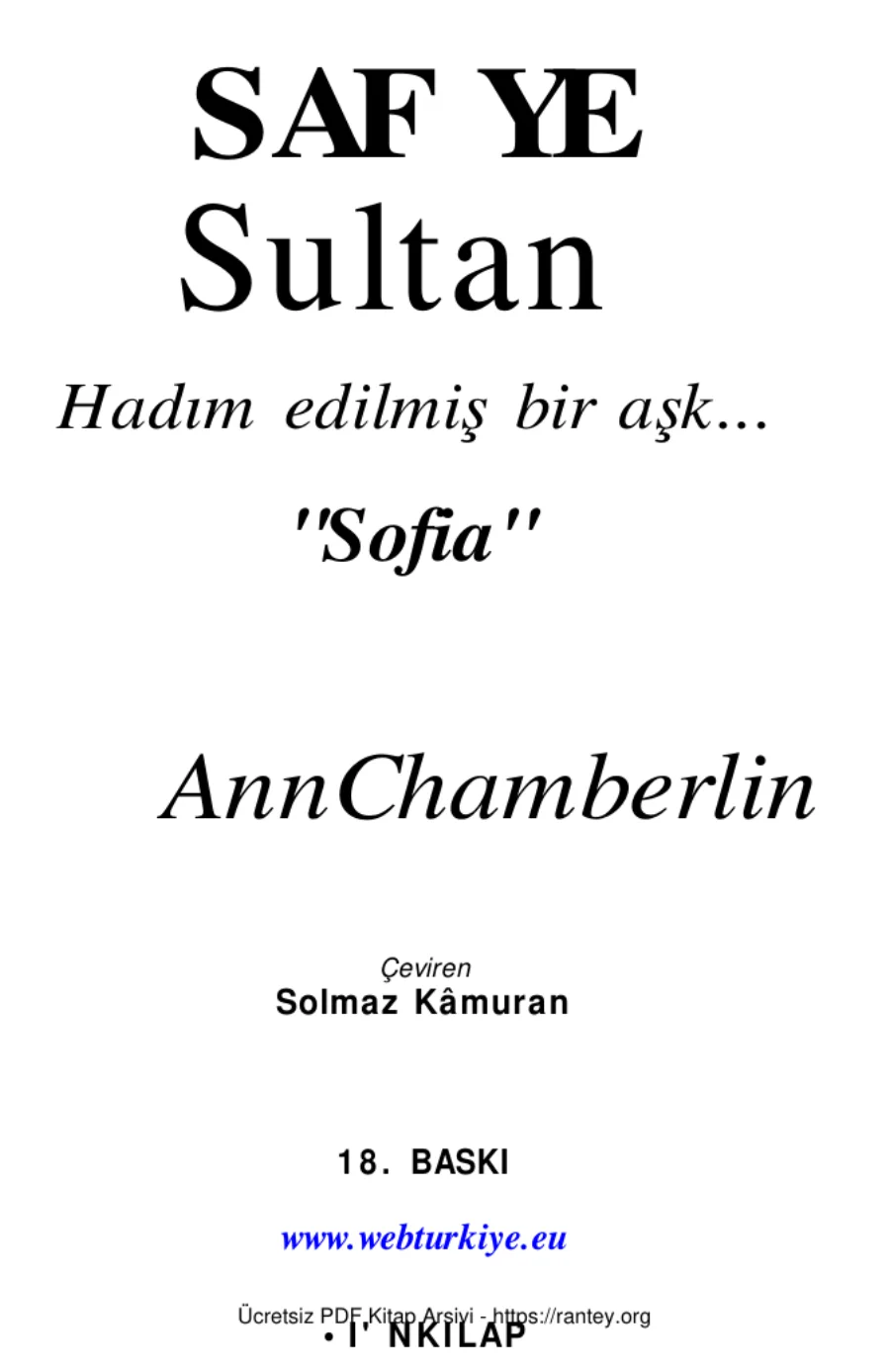 Safiye Sultan kapak görseli