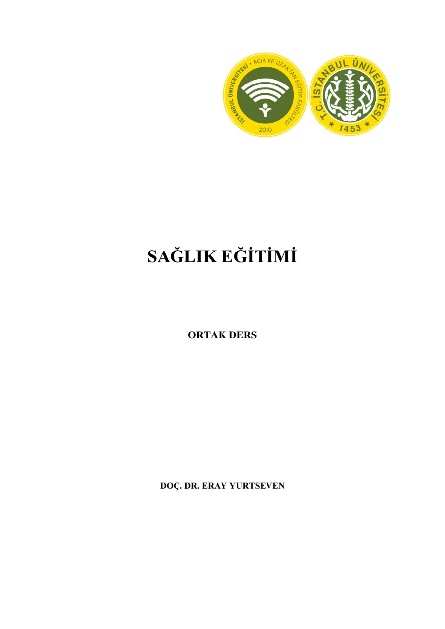Sağlık Eğitimi kapak görseli