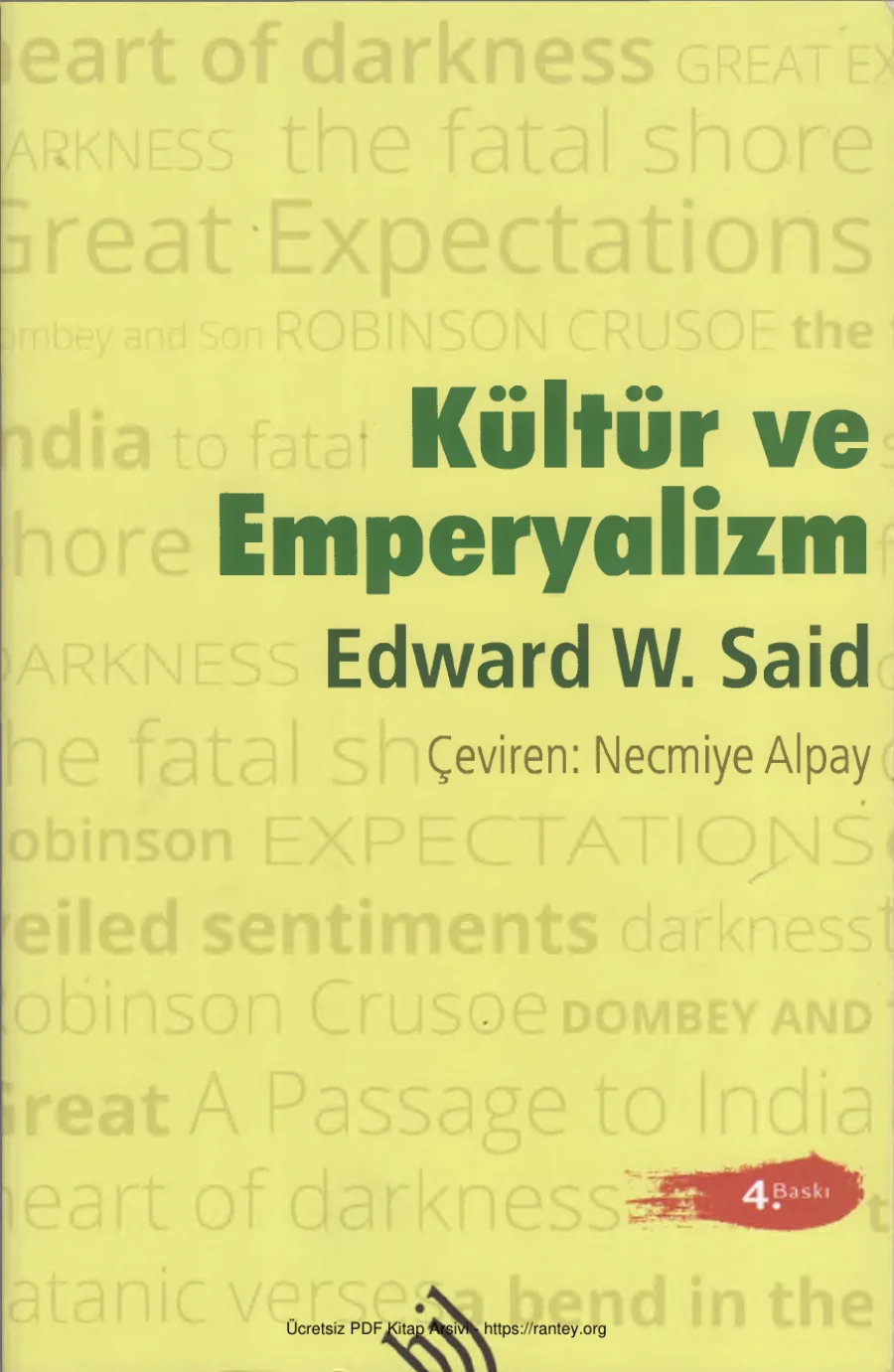 Said Kültür ve Emperyalizm kapak görseli