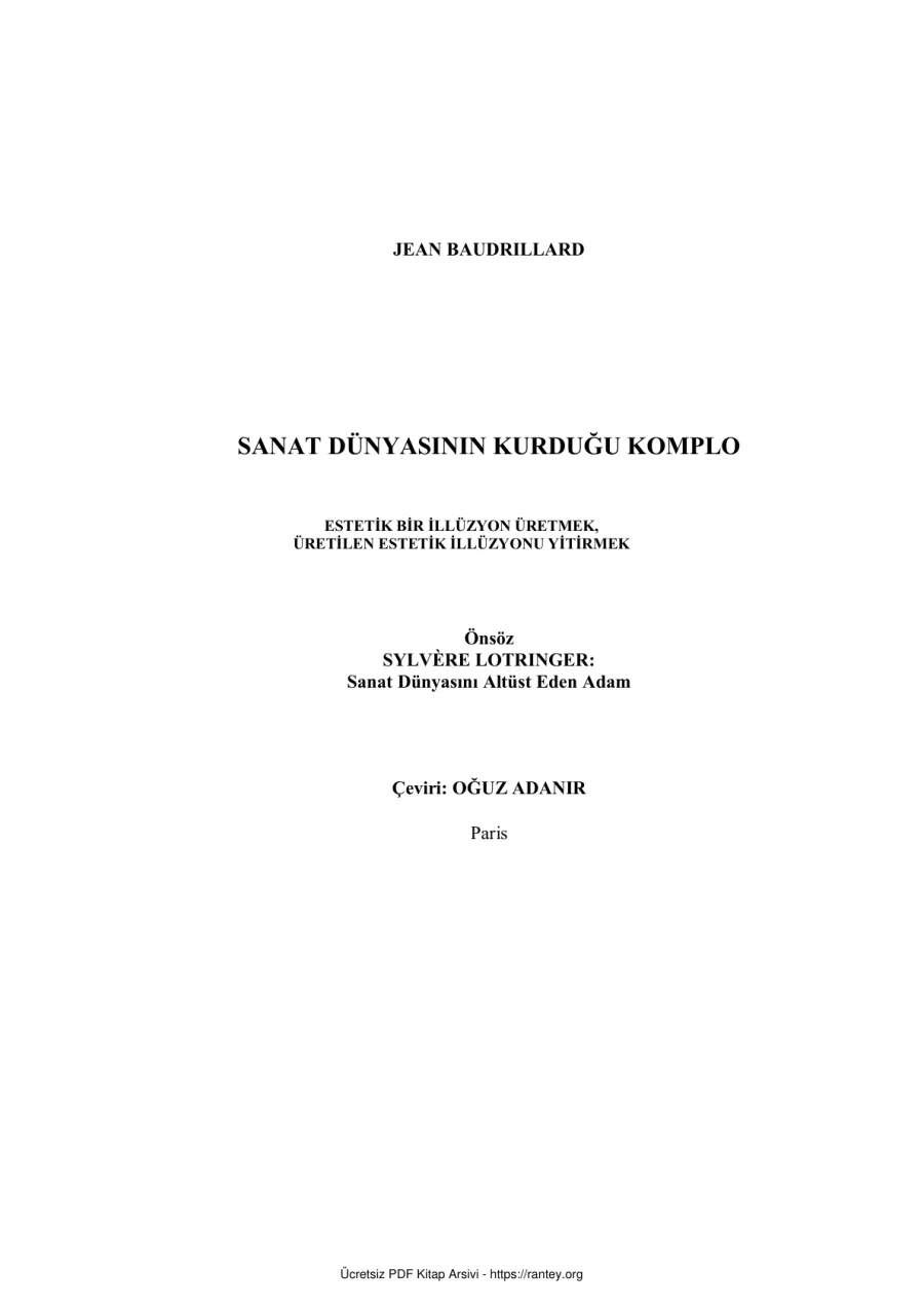 Sanat Dünyasinin Kurduğu Komplo kapak görseli