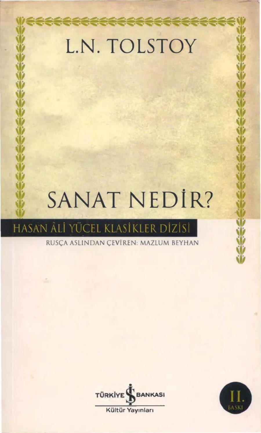 Sanat Nedir kapak görseli