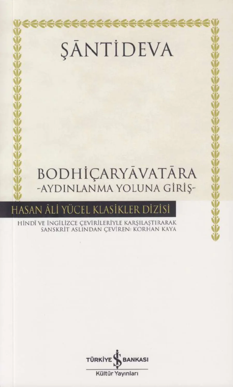 Şantideva Bodhiçaryavatara İş Bankası Yayınları kapak görseli