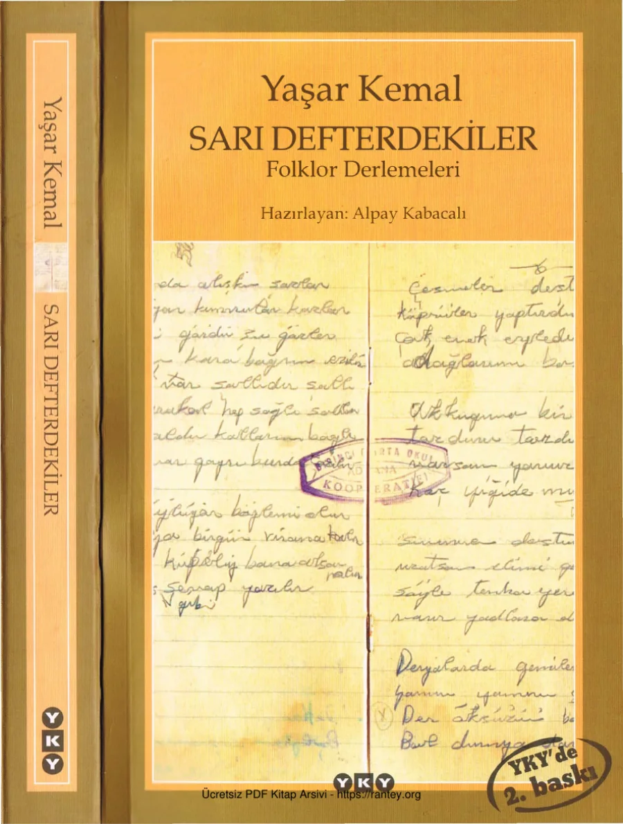 Sarı Defterdekiler Folklor Derlemeleri kapak görseli