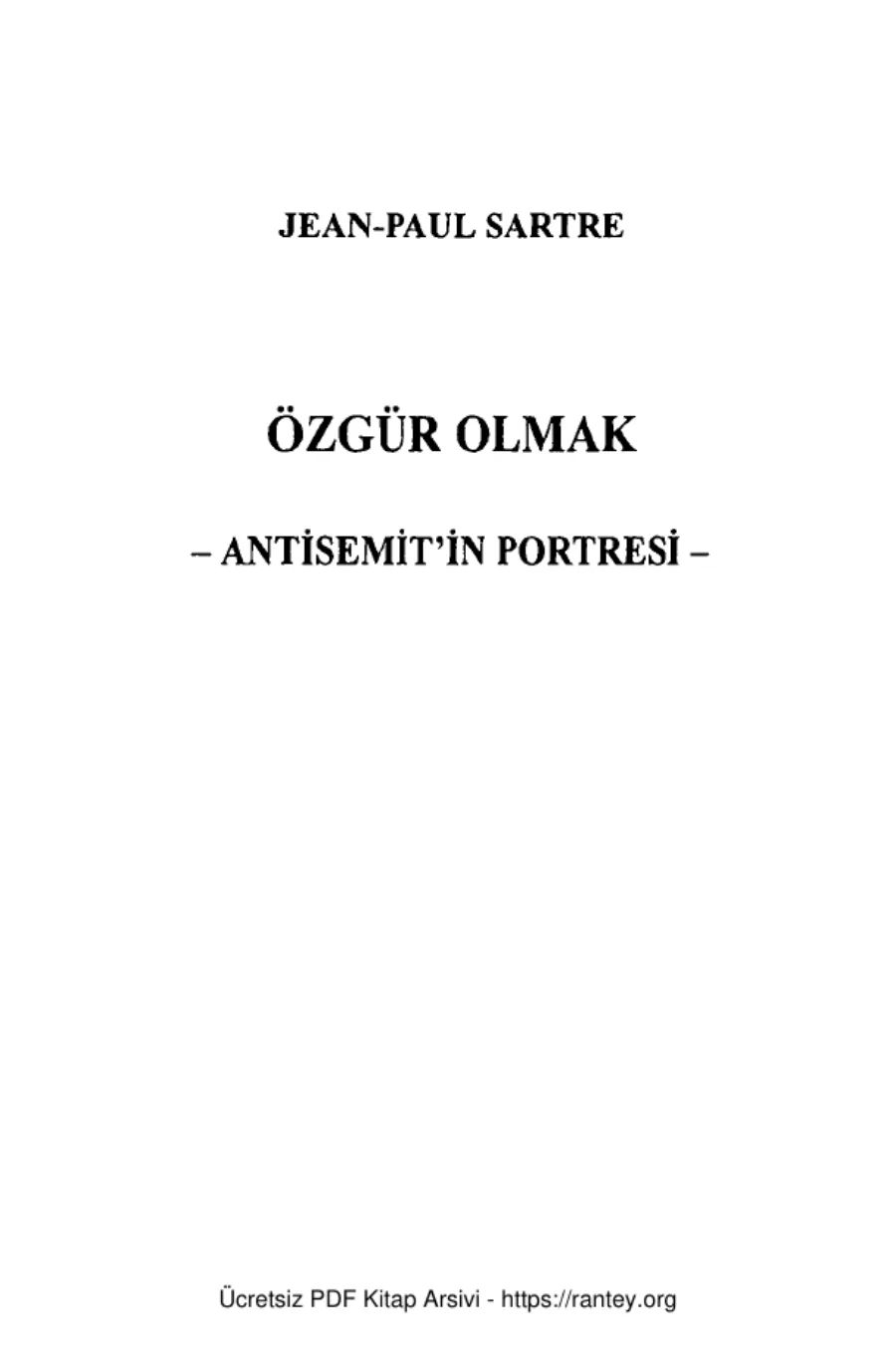 Sartre Özgür Olmak kapak görseli