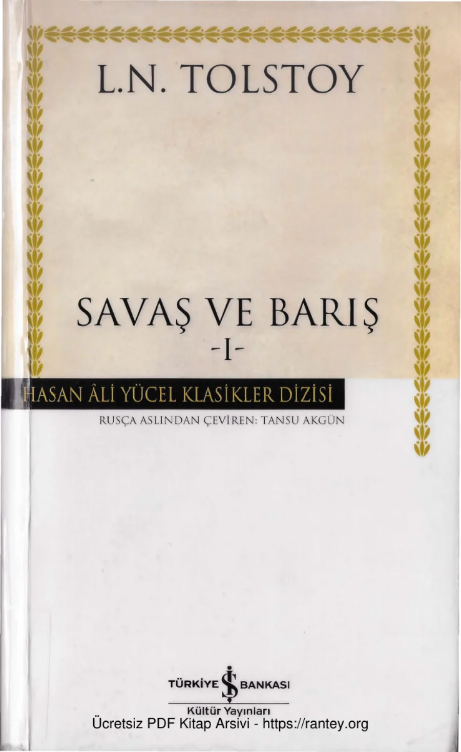 Savaş ve Barış Cilt 1 kapak görseli