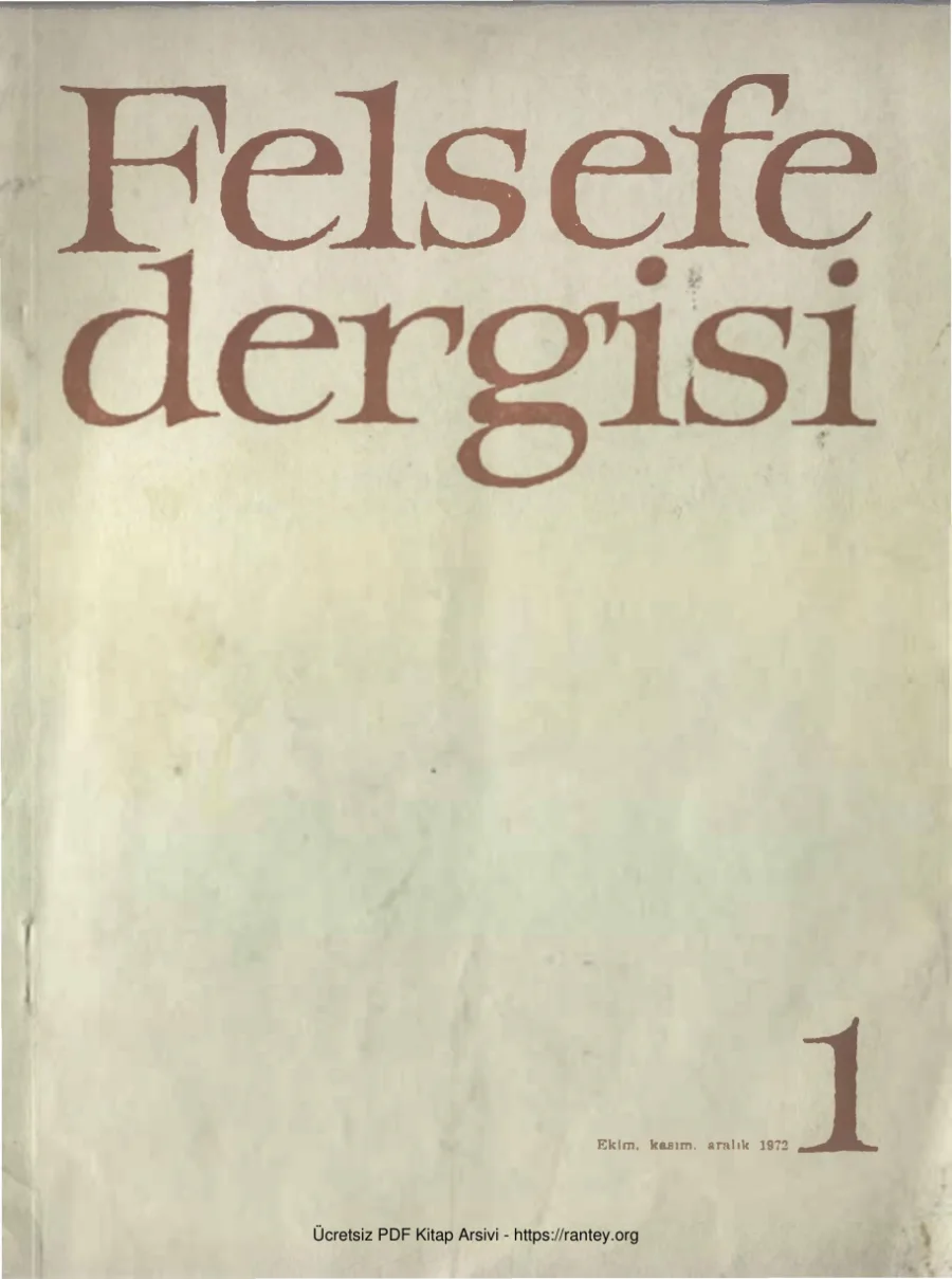 Sayı 001 Ekim Kasım Aralık 1972 kapak görseli