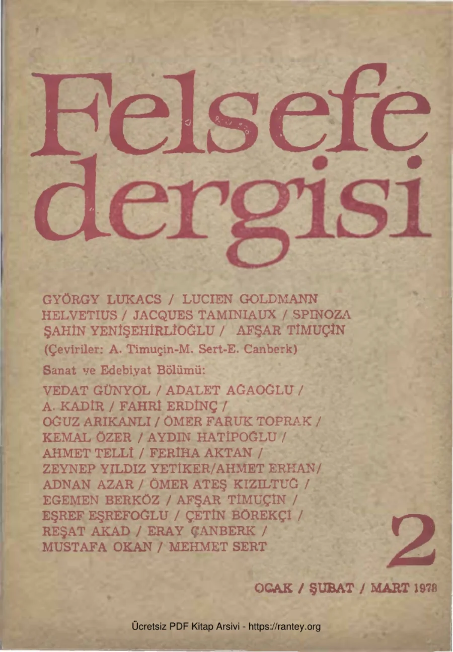 Sayı 002 Ocak Şubat Mart 1978 kapak görseli