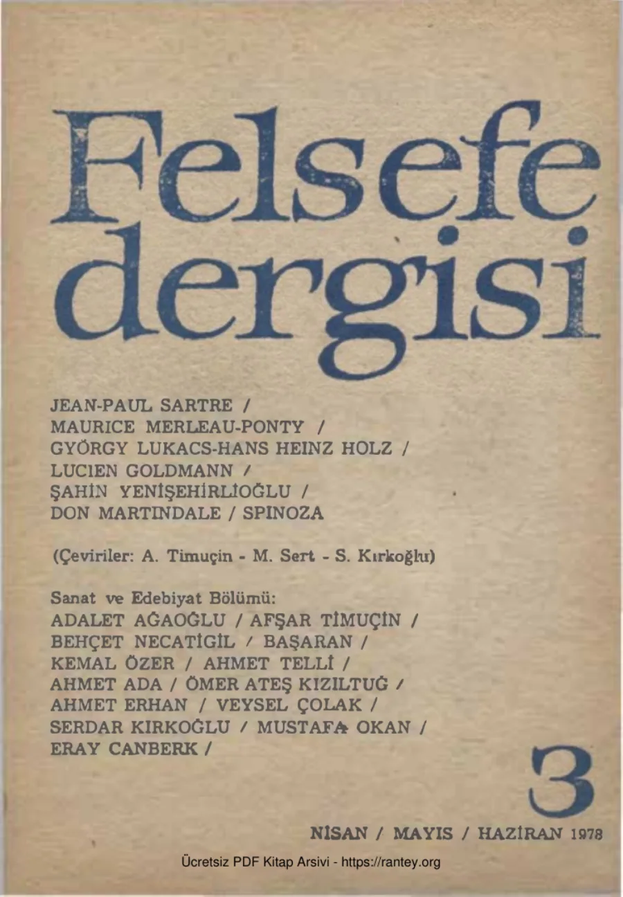 Sayı 003 Nisan Mayıs Haziran 1978 kapak görseli
